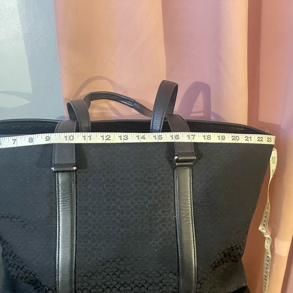 Coach Black Monogram Jacquard Logo Mini Signature tote,  smoke free very clean. - Picture 8 of 10